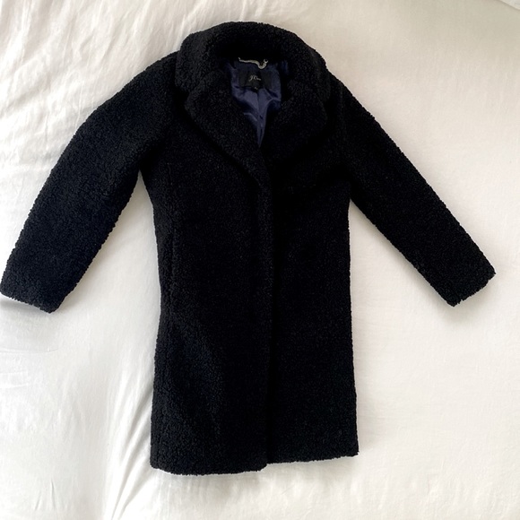 JCrew black Teddy Sherpa Coat
